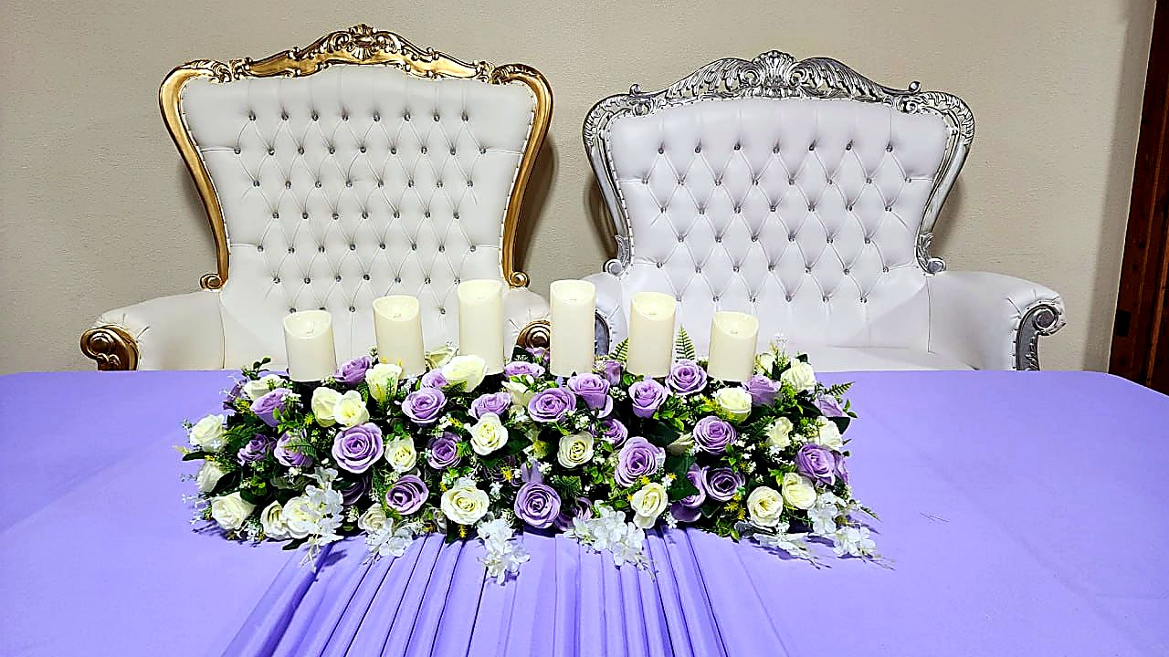 Lavender Dream Setup — Golden Petals Reception Hall Cypress TX